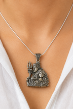 Shiva Parvati Sterling Silver Pendant