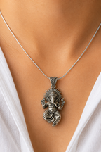 Lord Ganesha Sterling Silver Pendant