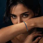 925 Sterling Silver Blue Stone Bracelet for Women