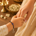 925 Sterling Silver Black Bead Evil Eye Nazariya Bracelet for Kids by Myver