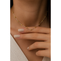 925 Sterling Silver Golden Round Bead Necklace for Women