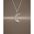925 Sterling Silver Half Moon Pendant for Women