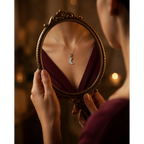 925 Sterling Silver Half Moon Pendant for Women