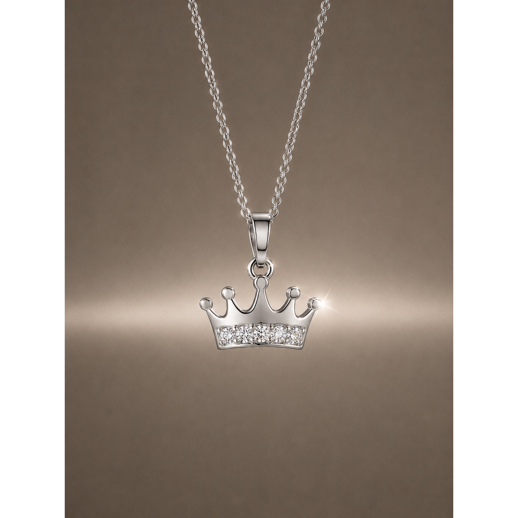 925 Sterling Silver Crown Pendant for Women