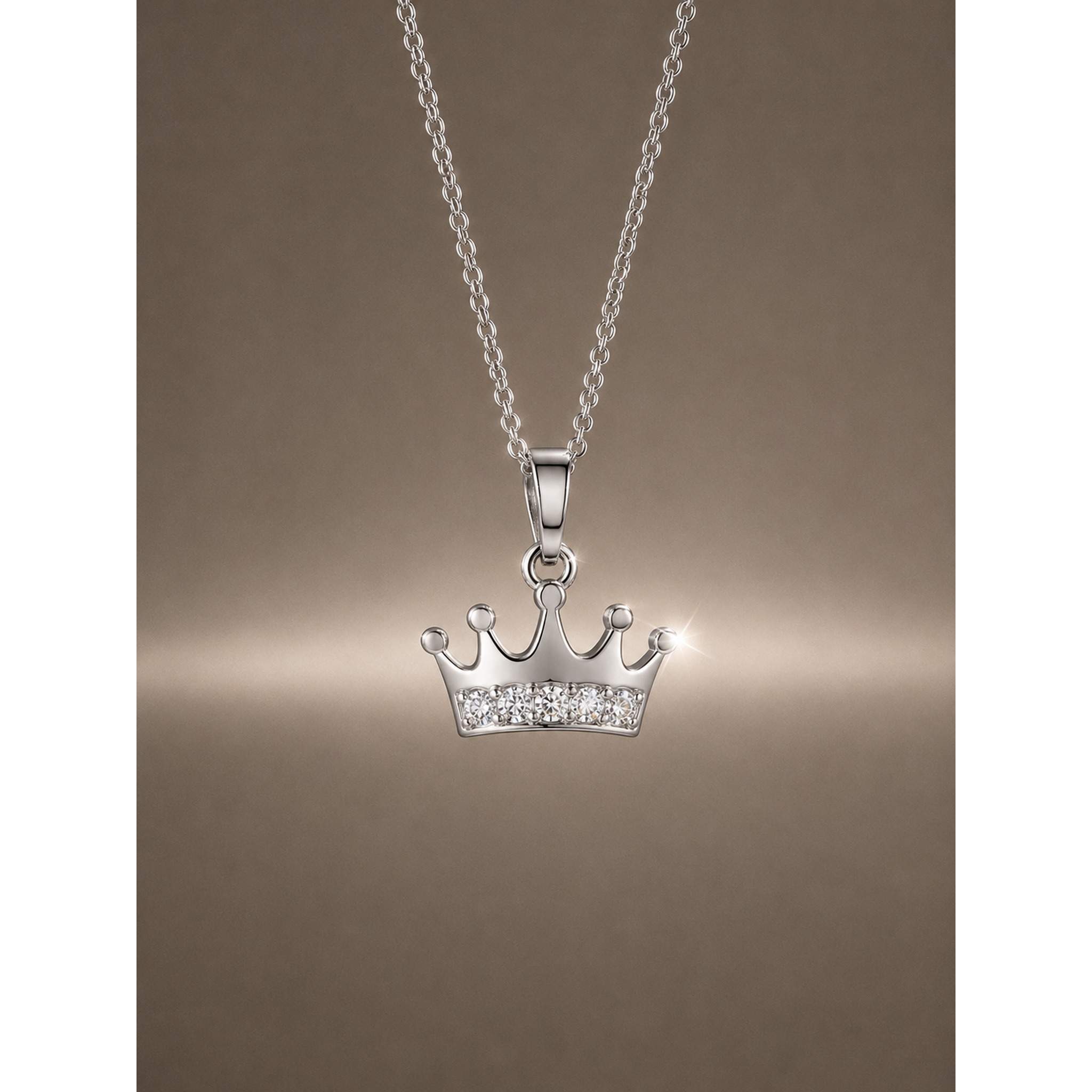 925 Sterling Silver Crown Pendant for Women