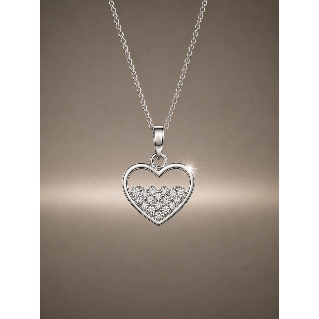 925 Sterling Silver Heart Pendant for Women