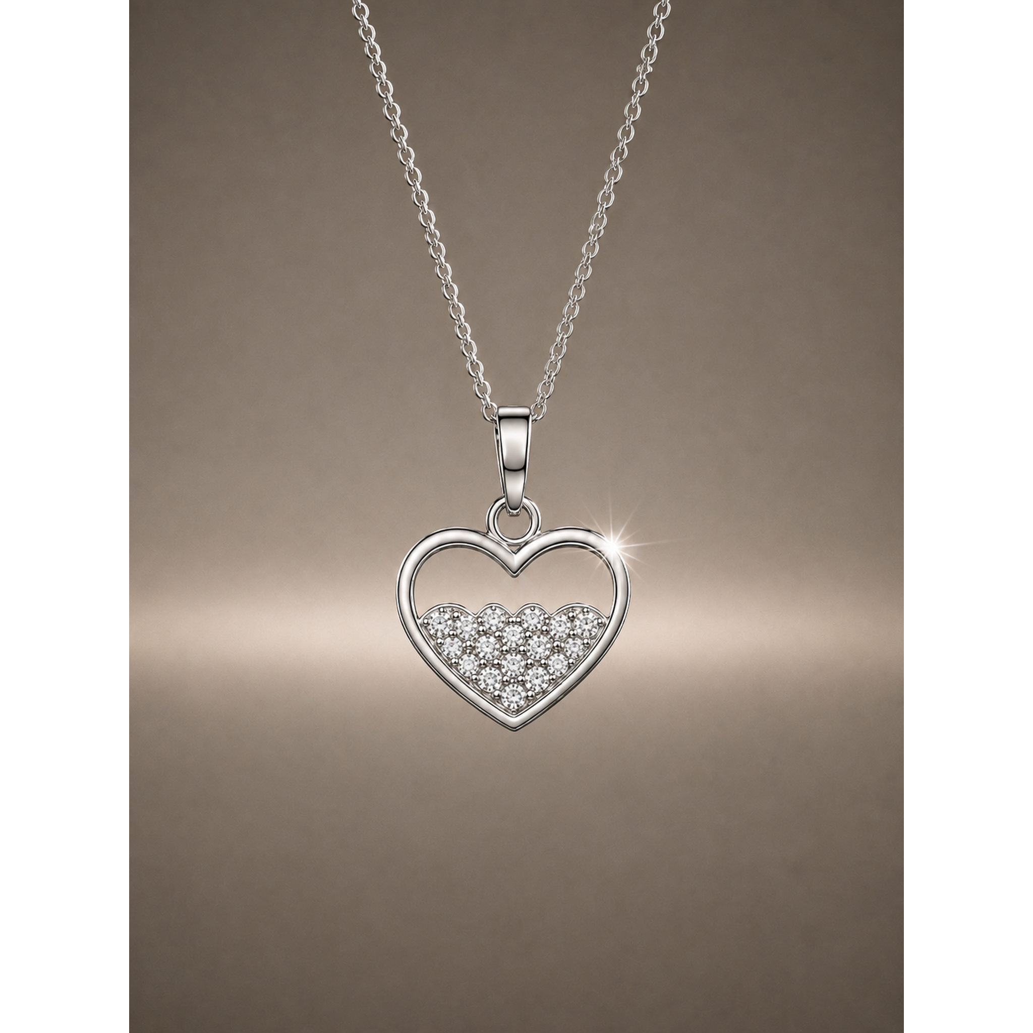 925 Sterling Silver Heart Pendant for Women