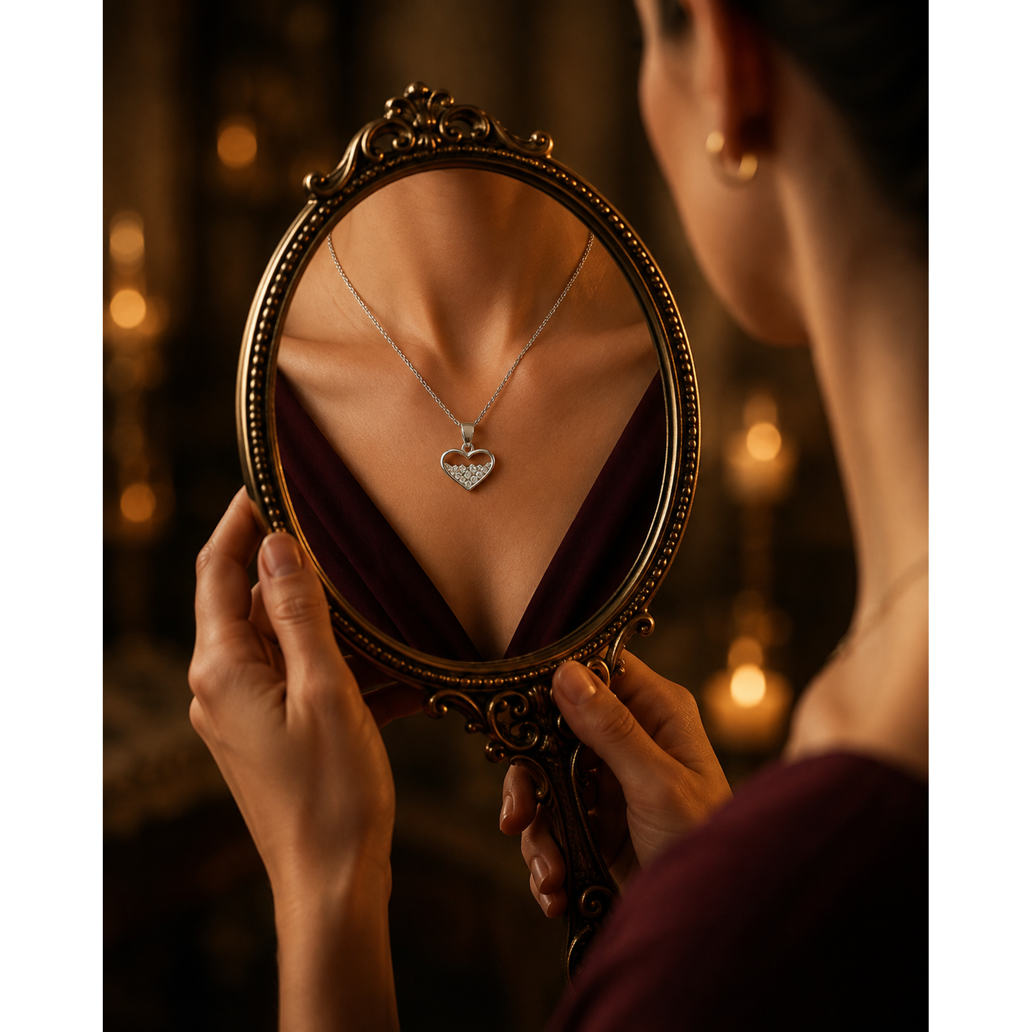 925 Sterling Silver Heart Pendant for Women