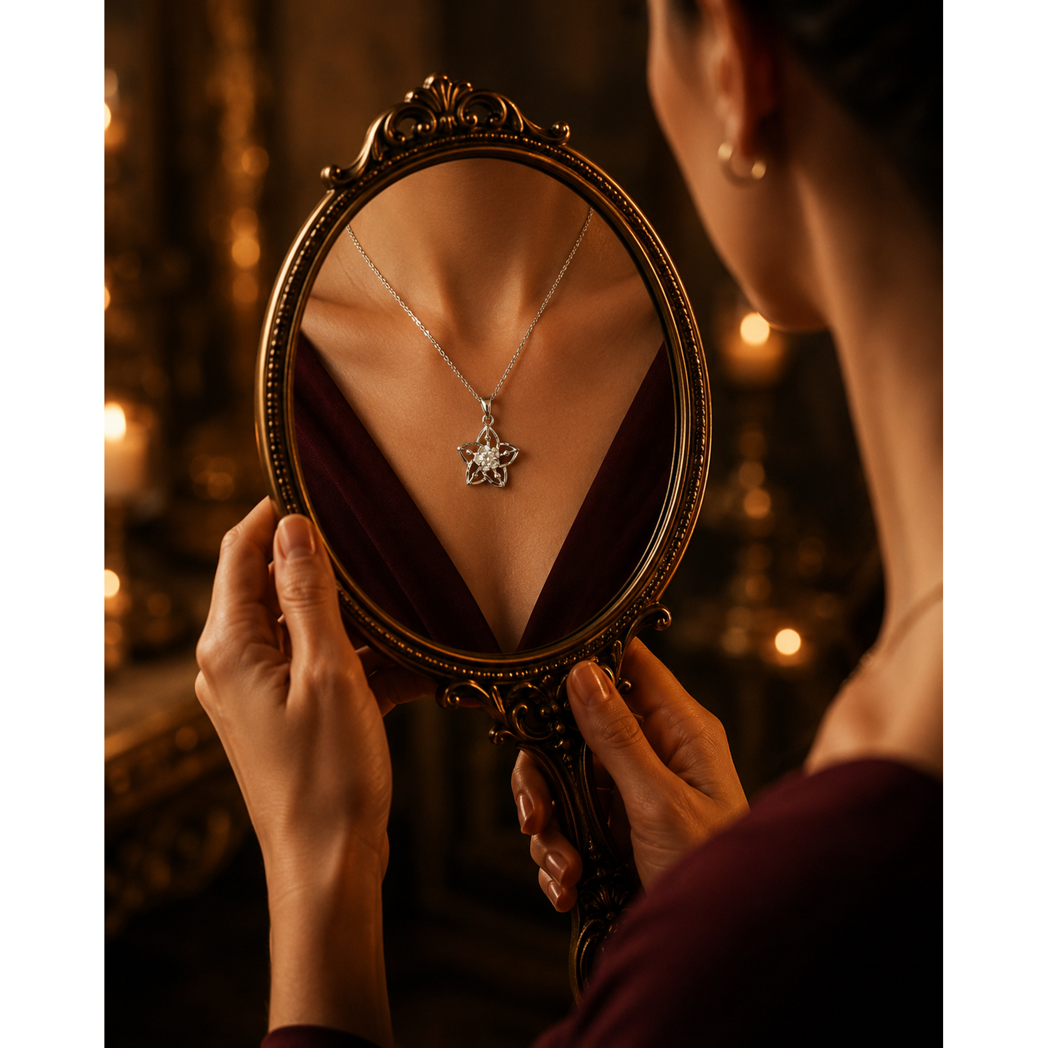925 Sterling Silver Star Pendant for Women