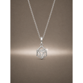 925 Sterling Silver Hexagon Bloom Pendant for Women