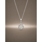 925 Sterling Silver Hexagon Bloom Pendant for Women
