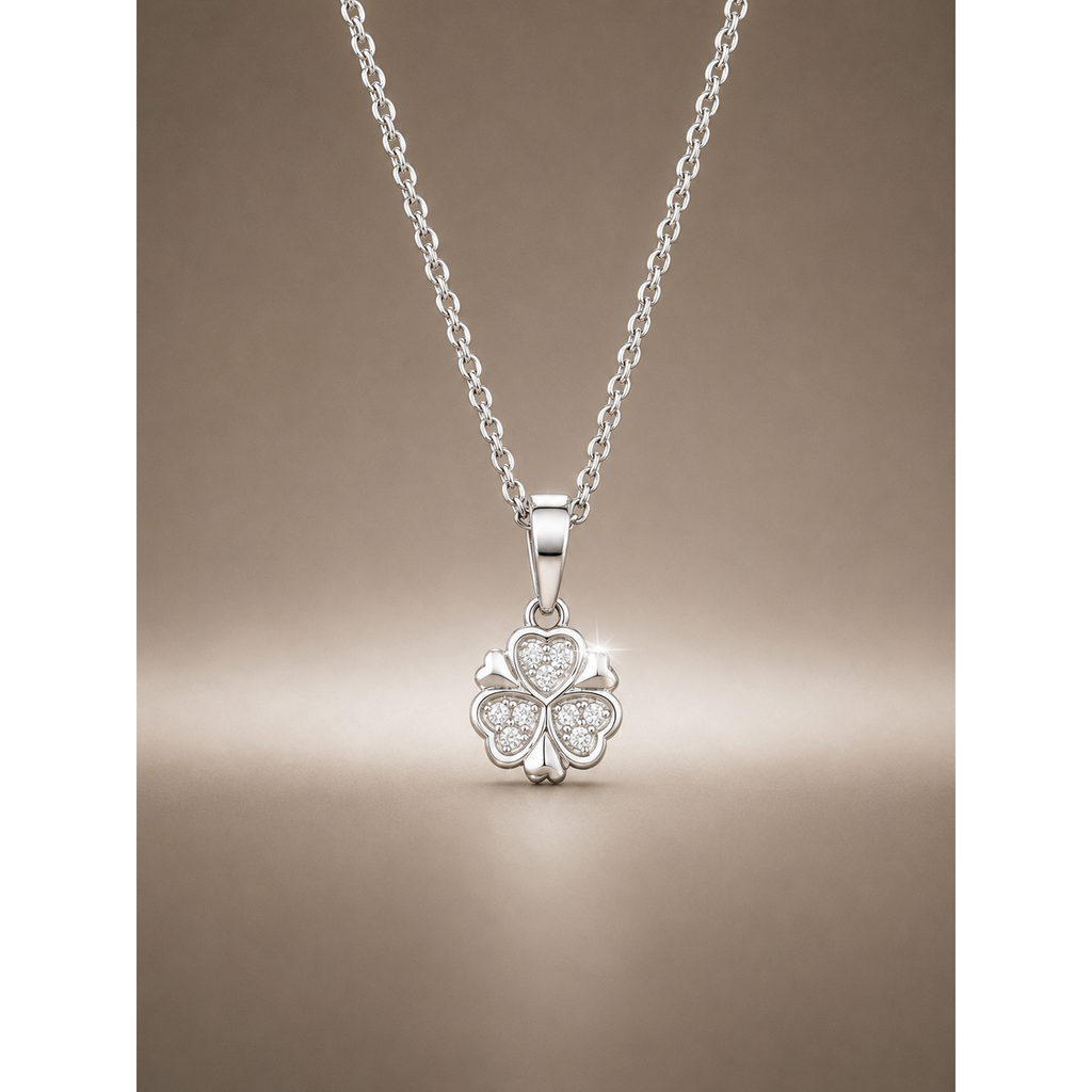 925 Sterling Silver Four-Leaf Clover Pendant for Women