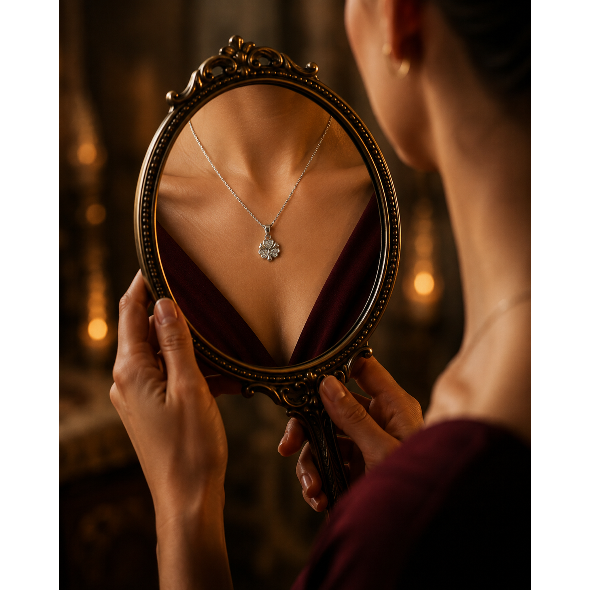 925 Sterling Silver Four-Leaf Clover Pendant for Women