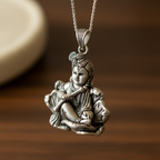 Lord Krishna Sterling Silver Pendant