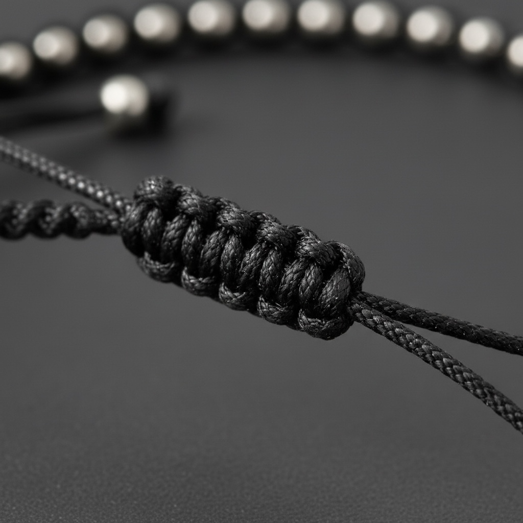 925 Sterling Silver Black Thread Bracelet for Men and Women – Minimalist, Everyday Wear